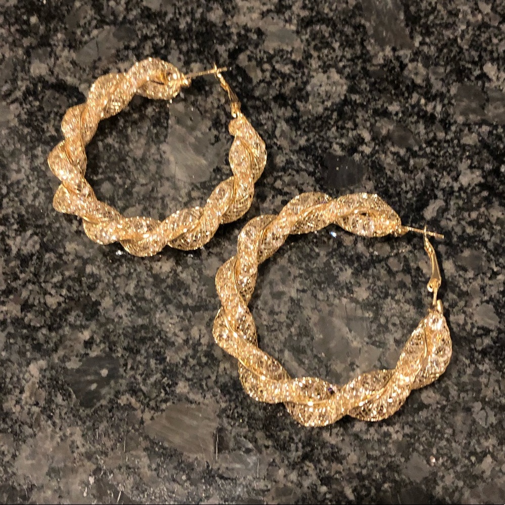 *LAST PAIR* NWT Twisted Hoop Earrings - Picture 4 of 4